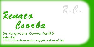 renato csorba business card